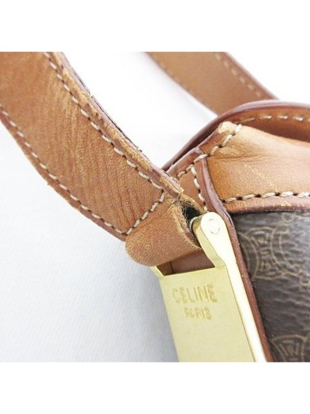 Celine Shoulder Bag Macadam Pattern Brown - Picture 9 of 9